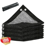 Amgo 30% Black Shade Cloth, 8x16ft Mesh Tarp, Garden Greenhouse Sun Net. Fixed Price $46.99.