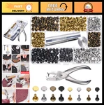 240 Leather Rivets Double Cap Tubular Metal Studs Kit With Punch Pliers & Tools. Fixed Price $22.79.