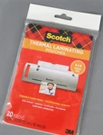 Scotch Premium Thermal Laminating Pouch 20 Pack 4 X 6 Sheets. Fixed Price $7.51.