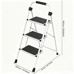 Edx 3-step Folding Stool 330 Lb, Steel Frame, Non-slip, Handrail, Light Weight. Fixed Price $60.00.