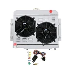 4 Row Core Aluminum Radiator With 10" Fan W/shroud & Thermostat Relay Kit For.... Fixed Price $411.01.