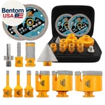 Diamond Tile Hole Saw Kit 12pcs - 6/8/10/25/35/50/65mm Core Drill Bits,10mm Mill. Fixed Price $182.57.