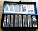 Great Neck 8 Pc Socket Set No. So9d-new In Metal Case. Fixed Price $12.50.