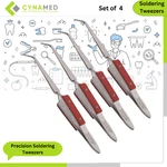 Cynamed Stainless Steel Cross Lock Precision Soldering Tweezers Fiber Grip 4pack. Fixed Price $14.99.