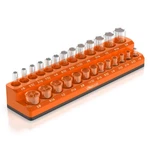 Olsa Tools Magnetic Socket Organizer - 1/4-inch Drive, Sae, Orange, Sae. Fixed Price $25.99.