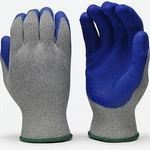 G & F Rubber Latex Coated Work Glove For Construction, Blue,crinkle Pattern, Men. Fixed Price $18.99.