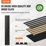 Wood Slat Acoustic Panels, 7.9 X 94.5 Inch, Black Oak. Fixed Price $108.96.