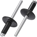 Wensilon(150 Pcs) 3/16 * 1/2" Large Cap Open End Black Aluminum Blind Rivets,5. Fixed Price $23.32.
