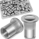 Vifmy 5/16''-18 Unc Rivet Nut, 50pcs 304 Sae 5/16"-18 - 50 Pcs, Silver. Fixed Price $20.58.