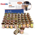 Rivet Nut, 50pcs 5/16"-18unc Carbon Steel Flat Head Rivnut Threaded Insert. Fixed Price $14.41.