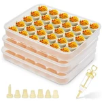 Faculx 3 Pack Deviled Egg Containers With Lid And 8 Pcs Injector Piping Tool. Fixed Price $36.78.