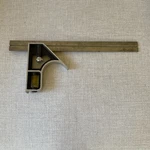 Vintage Empire Combination Square 12 Steel Ruler With Cast Head & Brass Level. Fixed Price $24.99.
