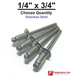 Pop Rivets All Stainless Steel 8-12 1/4" X 3/4" Grip Range (choose Quantity). Fixed Price $421.87.