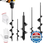 4pk Auger Drill Bit For Planting With Gloves - Heavy Duty Garden Spiral And Bulb. Fixed Price $38.70.