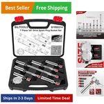 7 Piece Magnetic Swivel Spark Plug Socket Set With Gap Tool, 3/8-inch Drive, .... Fixed Price $63.85.