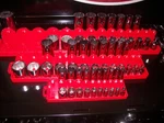 3pc Neiko Tools Usa Socket Tray Rack Holder Holds 76 Sockets 1/4 3/8 1/2 Rail. Fixed Price $21.99.