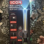 Icon 800 Lumen Rechargeable Led Slim Bar Light, Rotating Head, Collapsible, Gre. Fixed Price $40.00.