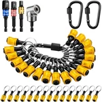 18 Pcs Bit Holder Keychain, 1/4 3/8 1/2 Socket Hex Shank Holders Quick Re.... Fixed Price $35.40.