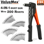 Valuemax 4-in-1 Hand Riveter/rivet Gun Pop Rivet Tool Kit 200 Rivets 4 Nosepiece. Fixed Price $23.99.