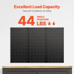 Metal Pegboard Panels, 24" X 12" Pegboard, 3 Black. Fixed Price $49.57.