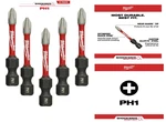 Milwaukee Shockwave Impact Duty 2 In. Phillips #1 Steel Screw Driver Bit 5pk. Fixed Price $15.96.