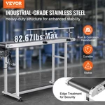 59"x7.8" Heavy Duty Belt Conveyor, Stainless Steel, Pvc Belt, Adjustable Speed. Fixed Price $316.99.