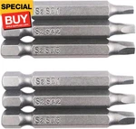 6 Pieces Square Screwdriver Bits, 1/4 Inch Hex Shank S2 Steel Sq1 Sq2 Sq3. Fixed Price $10.44.