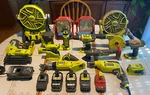 Huge Lot Of 22 Pcs Ryobi Power Tools & Batteries 18v One+ Mister Shears Rotary +. Fixed Price $495.00.