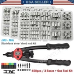 150 615x Stainless Steel Rivet Nut Kit Metric Rivnuts Nutsert Assorted M3-m8 Set. Fixed Price $99.98.