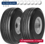 Simeiqi 2pack 10 X 4.10/3.50-4" Solid Pu Run-flat Tire Wheel With 5/8"axle Bore. Fixed Price $62.27.