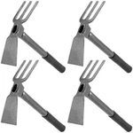 Mouyat 4 Pcs 2 In 1 Double Garden Hoe And 9 X 14 Inch, Grey & Black. Fixed Price $44.33.