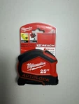 Milwaukee 25ft. Compact Auto-lock Tape Measure, Model# 48-22-6825. Fixed Price $13.58.