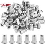 Hilitchi Sae Stainless Steel Rivet Nuts Threaded Insert Rivnuts (#8-32 -(50pcs)). Fixed Price $14.47.