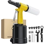 Amtovl Pneumatic Rivet Gun 3917 Lbf Heavy Duty Air With 5 Nosepie.... Fixed Price $106.01.