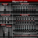 Magnetic Impact Nut Driver Set 55 Pcs 1/4 Socket With Deep Bit Sets. Fixed Price $52.29.