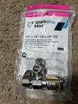 Sharkbite Ur25558 Dual-outlet Angle Stop Valve, 1/2 X 3/8 Polished Chrome. Fixed Price $17.90.