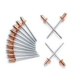 Harskiyer 1/8" X 1/4" Red Copper Pop Rivets 1/4", Red, 60pcs. Fixed Price $12.12.