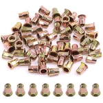 Glarks 60pcs M6 Half Hex Body Flange Rivet Nuts Zinc Plated Carbon M6, Yellow. Fixed Price $13.26.
