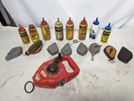 Lot Of 9 Chalk Lines And 3.2 Lbs Chalk: Milwaukee 48-22-3910, Others. Fixed Price $99.99.