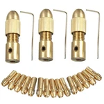Eyech 3 Sets 0.5-3mm Small Electric Drill Bit Brass Collet Chuck Set.... Fixed Price $12.35.
