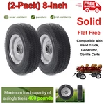 2 Pack Tire Wheels 4.2.50-4 Solid 8 Pu Run Flat Free Tubeless. Fixed Price $42.31.