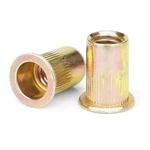 50 Pcs 5/16-18 Unc Carbon Steel Rivet Nut Flat Head Threaded Insert Nutsert Sae. Fixed Price $9.43.