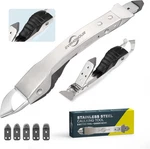 Silicone Caulking Tool Kit, Stainless Steel Caulk Remover Tool, 4 In 1 Silver. Fixed Price $21.32.