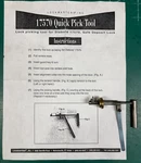 Lockmaster 17570 Diebold Safe Deposit Box Lock "tool" Pick Locksmith Collector. Fixed Price $200.00.