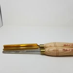 2 Robert Sorby Gouges 3/8" 10mm Fingernail 840fh 5/8" 16mm Roughing 842xlh Gold. Fixed Price $160.00.