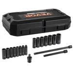 Skyshalo Impact Sockets Set 6 Point Drive Bit Ratchet Tool Kit Case 18 Piece. Fixed Price $29.28.