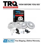 Trq Ceramic Brake Pad & Drilled Slotted Front Coated Rotor Rear Kit. Fixed Price $249.95.