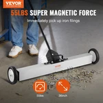 Vevor 55lbs Rolling Magnetic Sweeper With Wheels,push-type Pick Up Swee. Fixed Price $92.90.
