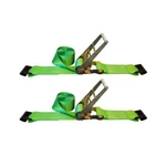 3" X 30' Ratchet Strap W/flat Hook Heavy Duty Cargo Tie Down Straps Wll 5400 Lbs. Fixed Price $369.99.