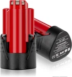 Upgraded 4.0ah 2packs Replacement For Milwaukee M12 12v Lithium Ion Battery, .... Fixed Price $16.00.